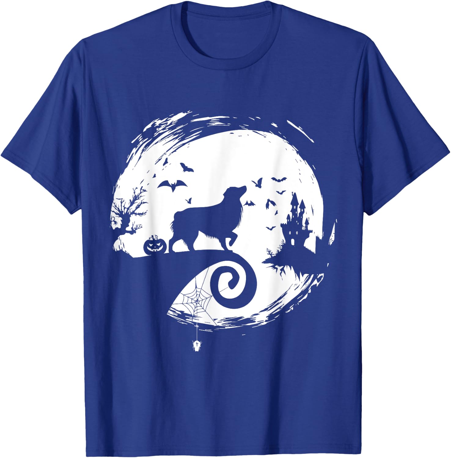 Aussie Halloween Costume Moon Silhouette Creepy T-Shirt - T-Shirt | Royal
