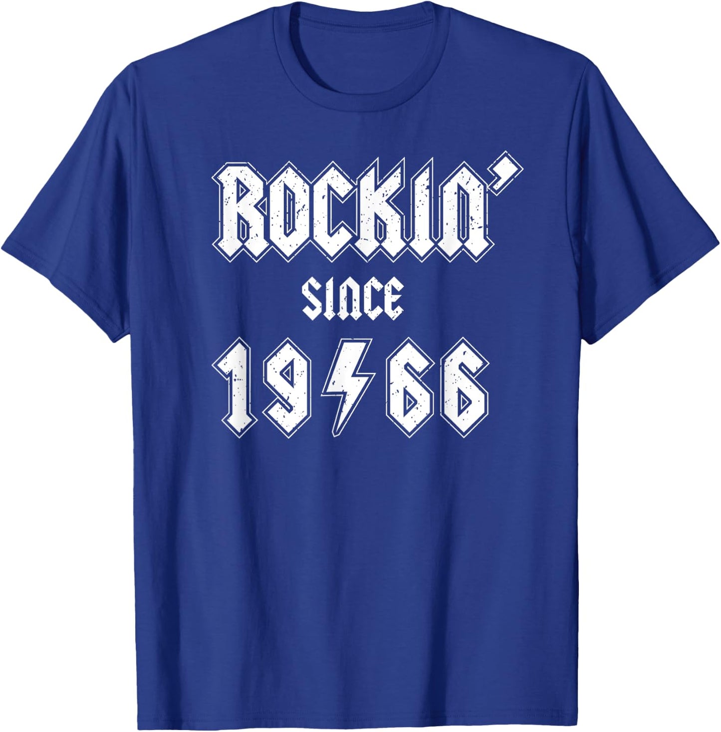 Rockin' Since 1966, Gen X Boomer Rocker Celebrate Birth Year T-Shirt - T-Shirt | Royal