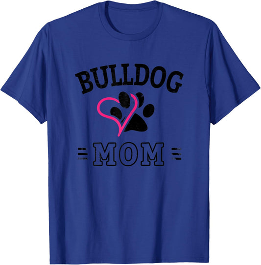 Bulldog Mom T-Shirt - T-Shirt | Royal