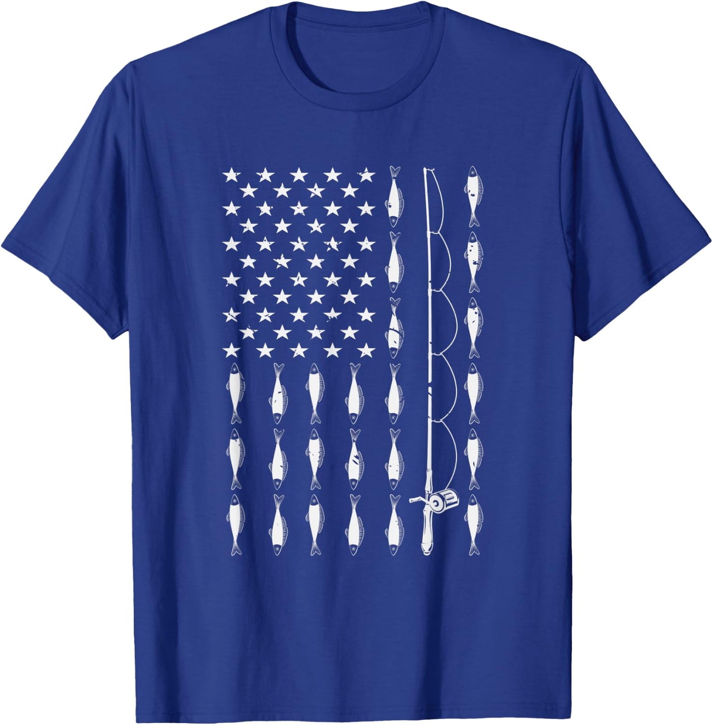 Patriotic Animal Lover Fishermen Gift Fish T-Shirt - T-Shirt | Royal