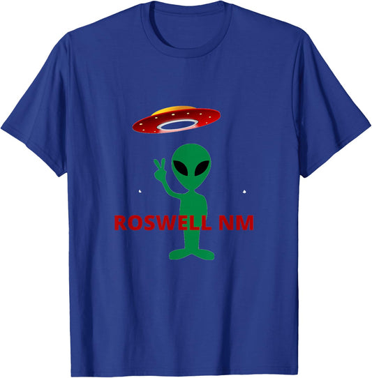 Roswell NM Alien UFO Abduction ETs Flying Saucer Men T-Shirt - T-Shirt | Royal