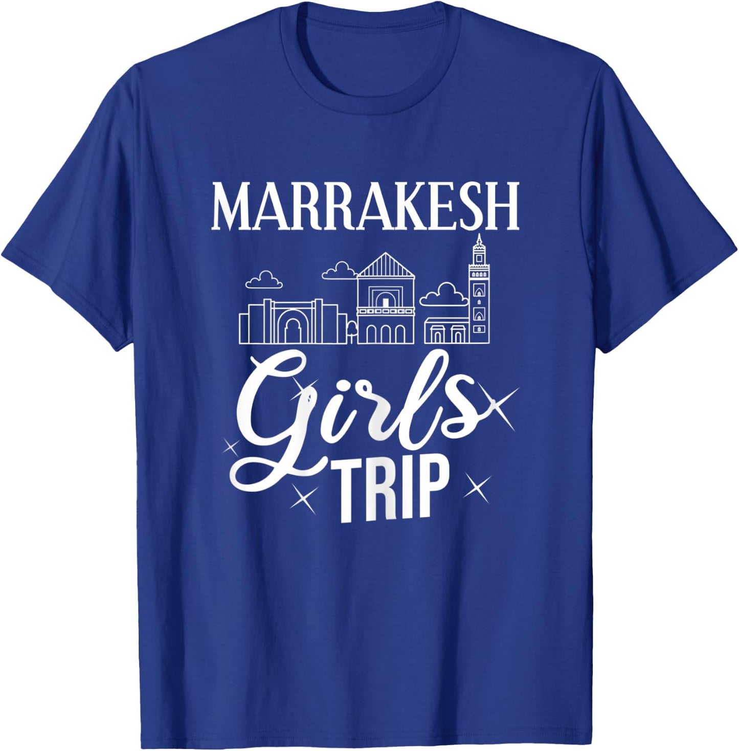 Marrakesh Morocco City Trip Skyline Map Travel T-Shirt - T-Shirt | Royal