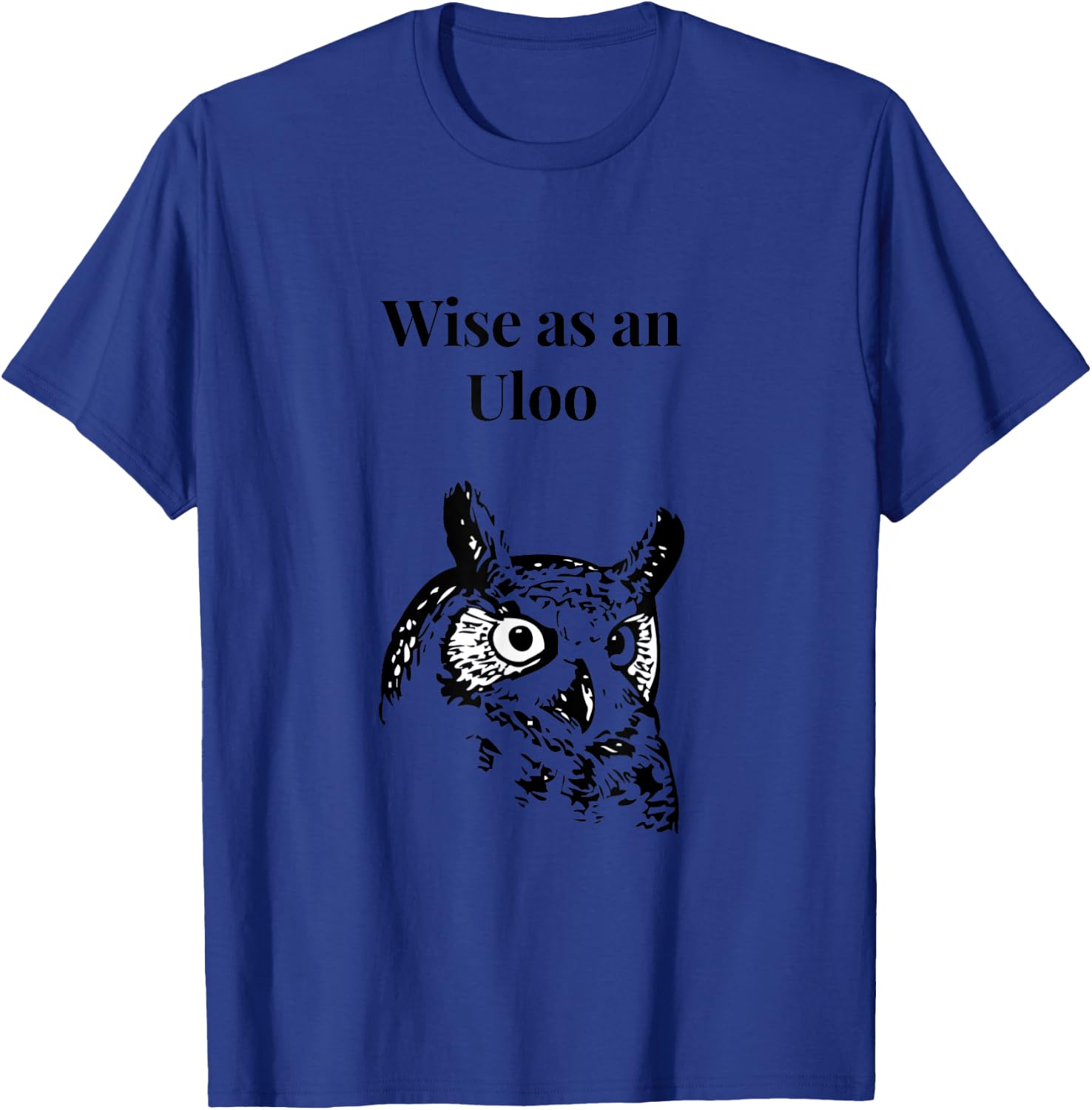 Wise as an Uloo Owl Hindi Bollywood Urdu Funny T-Shirt - T-Shirt | Royal
