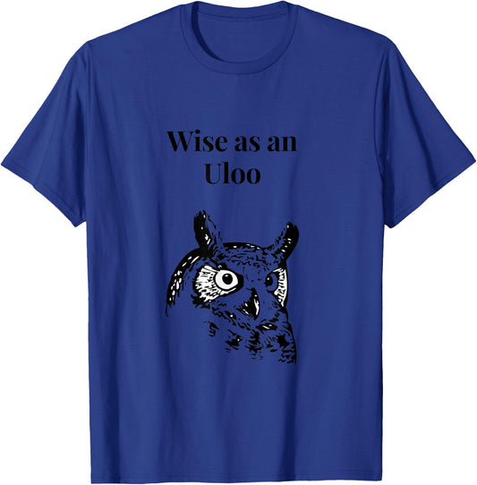 Wise as an Uloo Owl Hindi Bollywood Urdu Funny T-Shirt - T-Shirt | Royal