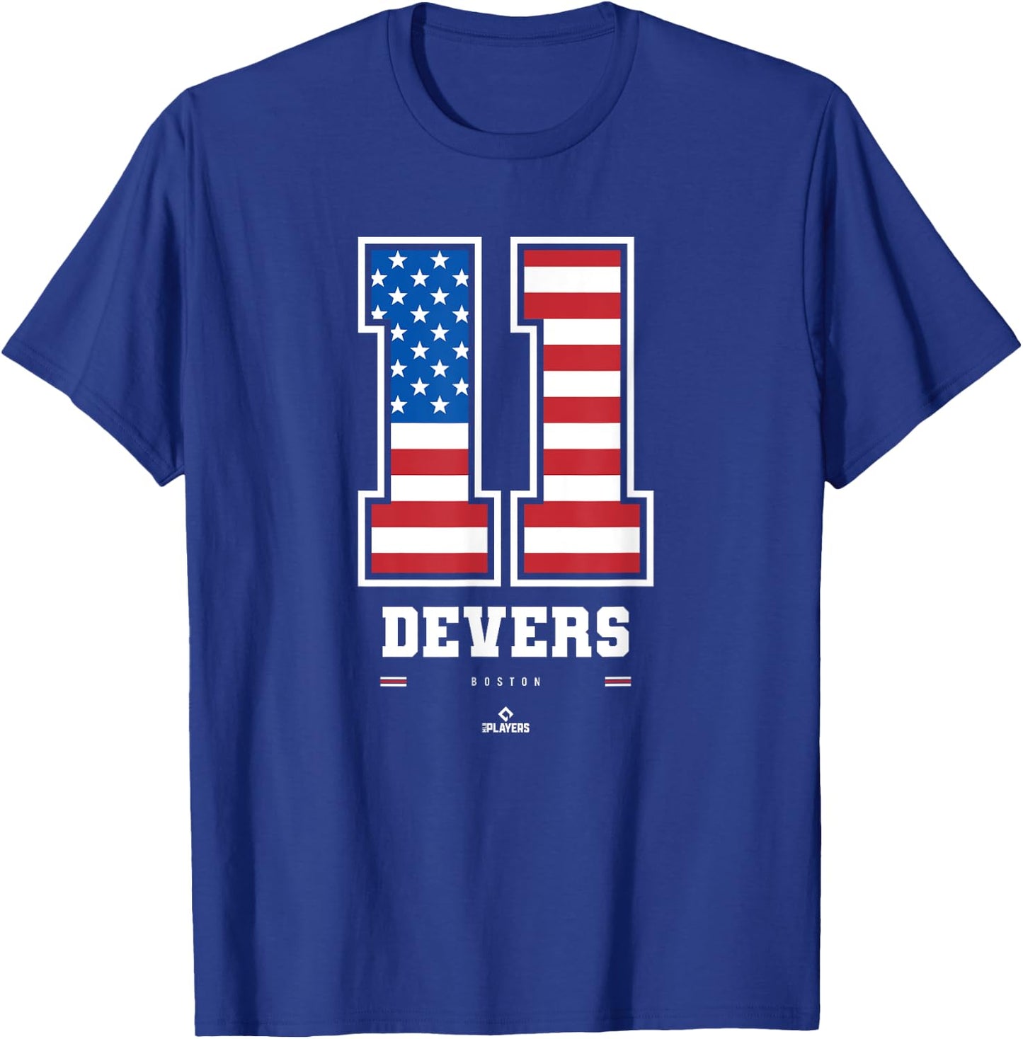 Rafael Devers - US Flag Number T-Shirt - T-Shirt | Royal