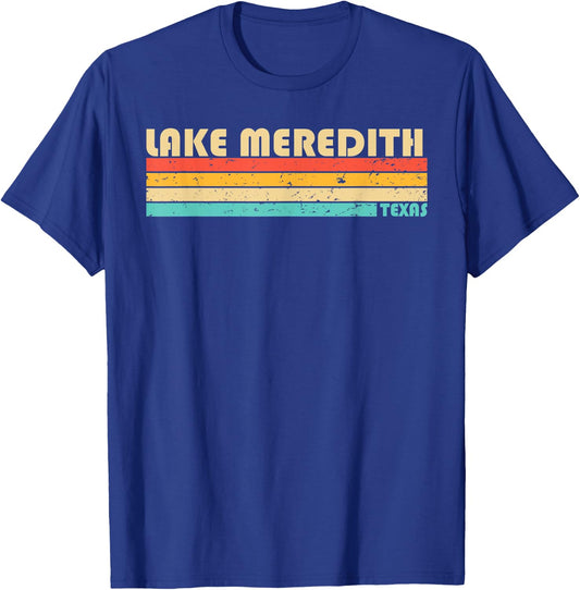 LAKE MEREDITH TEXAS Funny Fishing Camping Summer Men Women Kids T-Shirt - T-Shirt | Royal