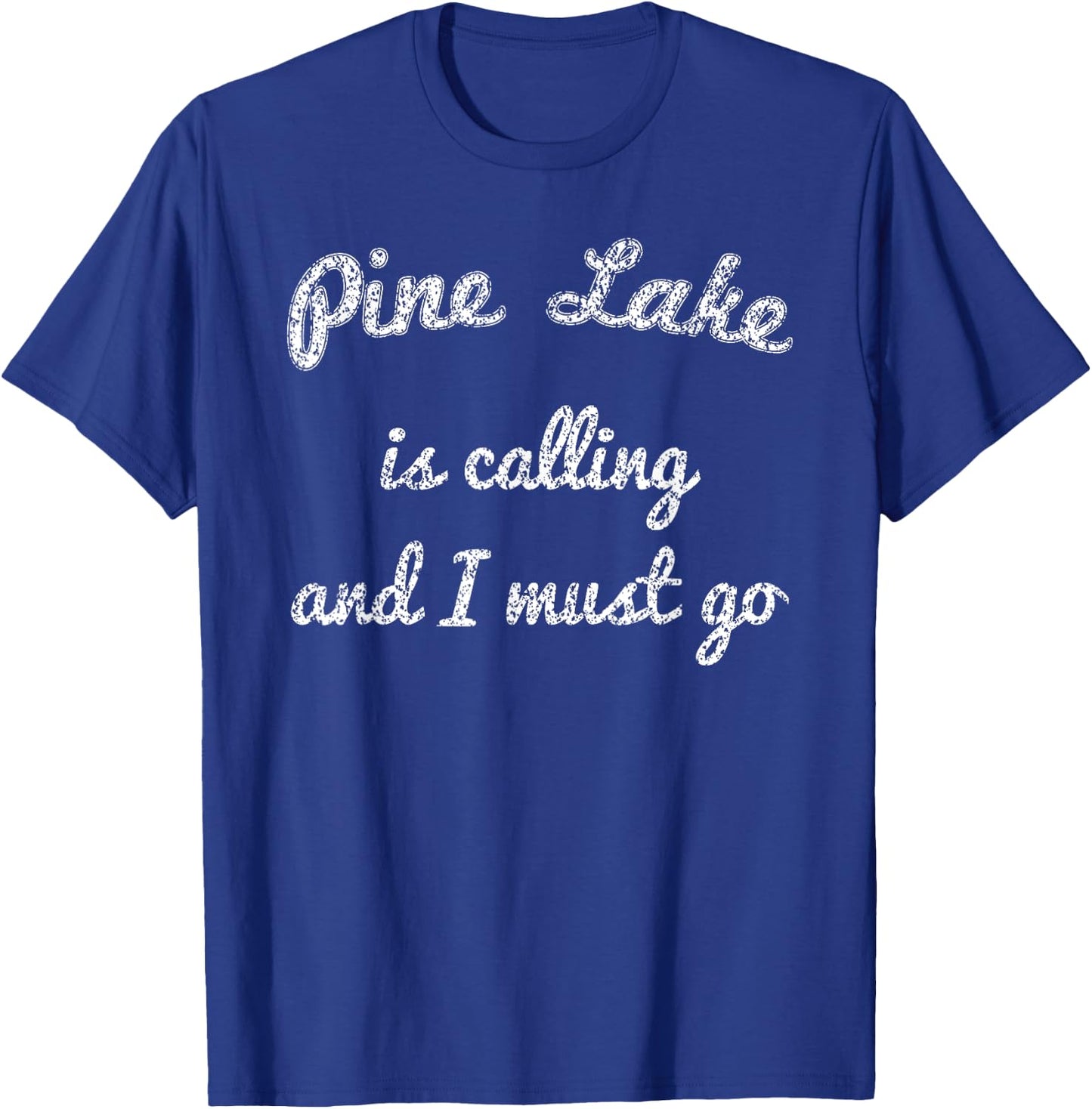 PINE LAKE WISCONSIN Funny Fishing Camping Summer Gift Women Kids T-Shirt - T-Shirt | Royal
