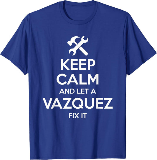 VAZQUEZ Funny Surname Birthday Family Tree Reunion Gift T-Shirt - T-Shirt | Royal