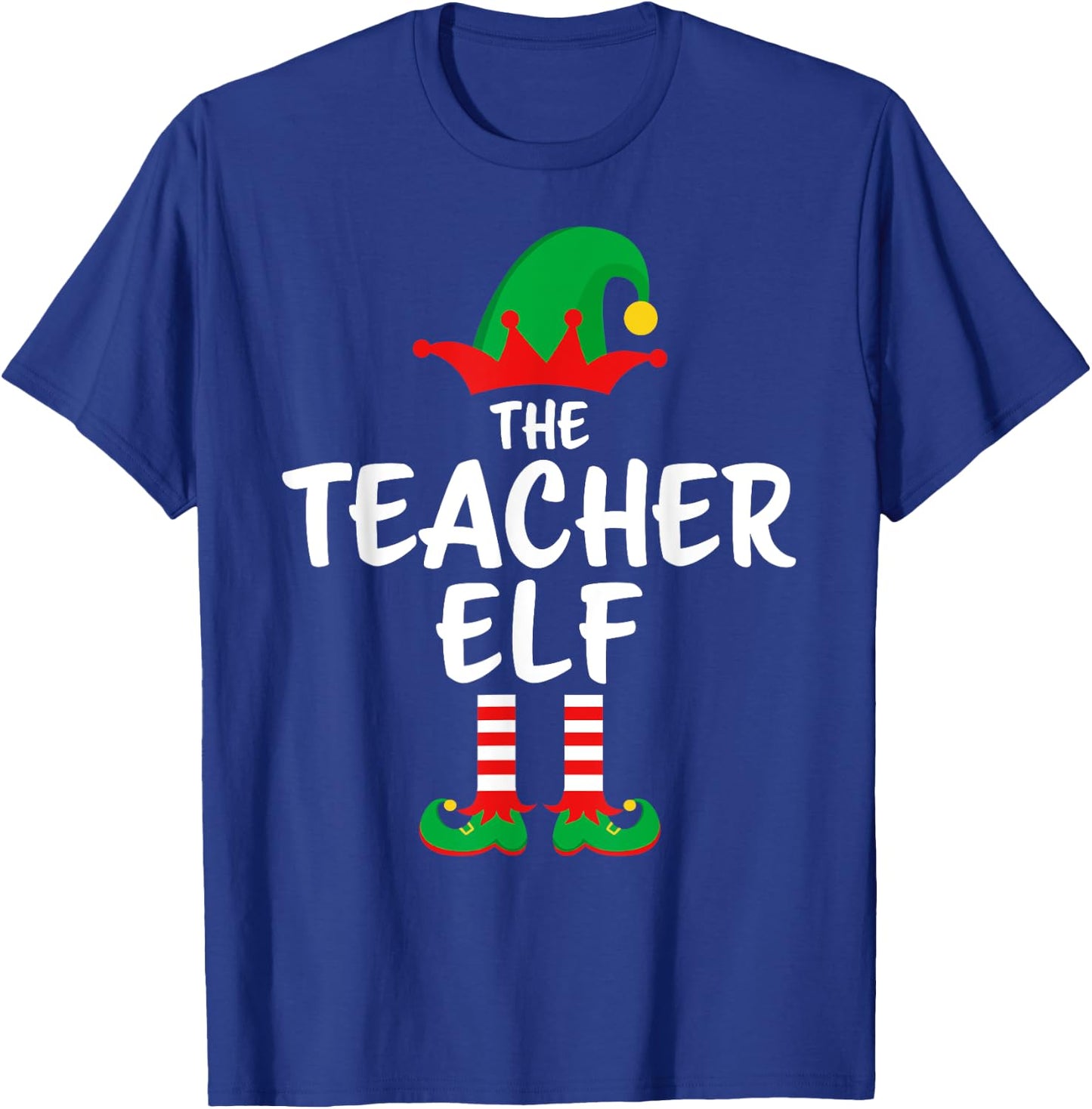 The Teacher Elf Matching Family Christmas T-Shirt - T-Shirt | Royal