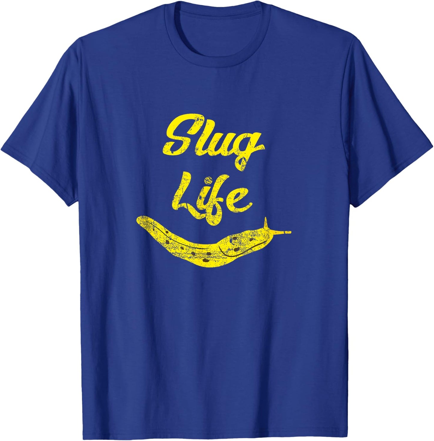 Slug Life Yellow Banana Slug Distressed T-Shirt - T-Shirt | Royal