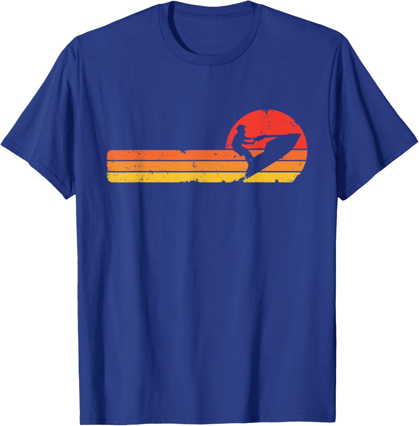 Vintage Standup sunset JetSki rider T-Shirt - T-Shirt | Royal
