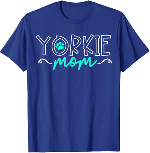 Yorkshire Terrier Dog Yorkie Mom Mama Men Women Girls Kids T-Shirt - T-Shirt | Royal