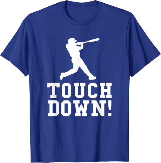 Funny Touchdown Baseball Football Sports Gift T-Shirt - T-Shirt | Royal