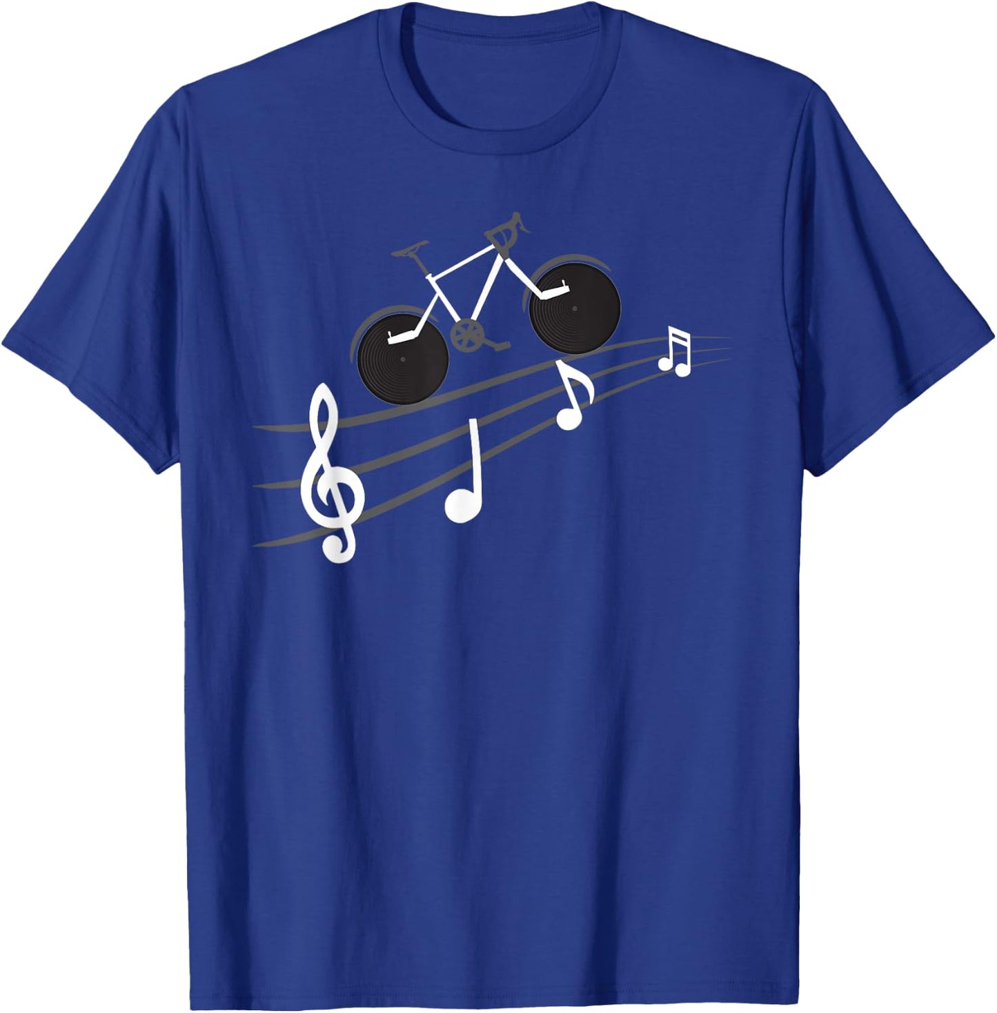 Bicycling Music Bike Music Cycling Gift T-Shirt - T-Shirt | Royal