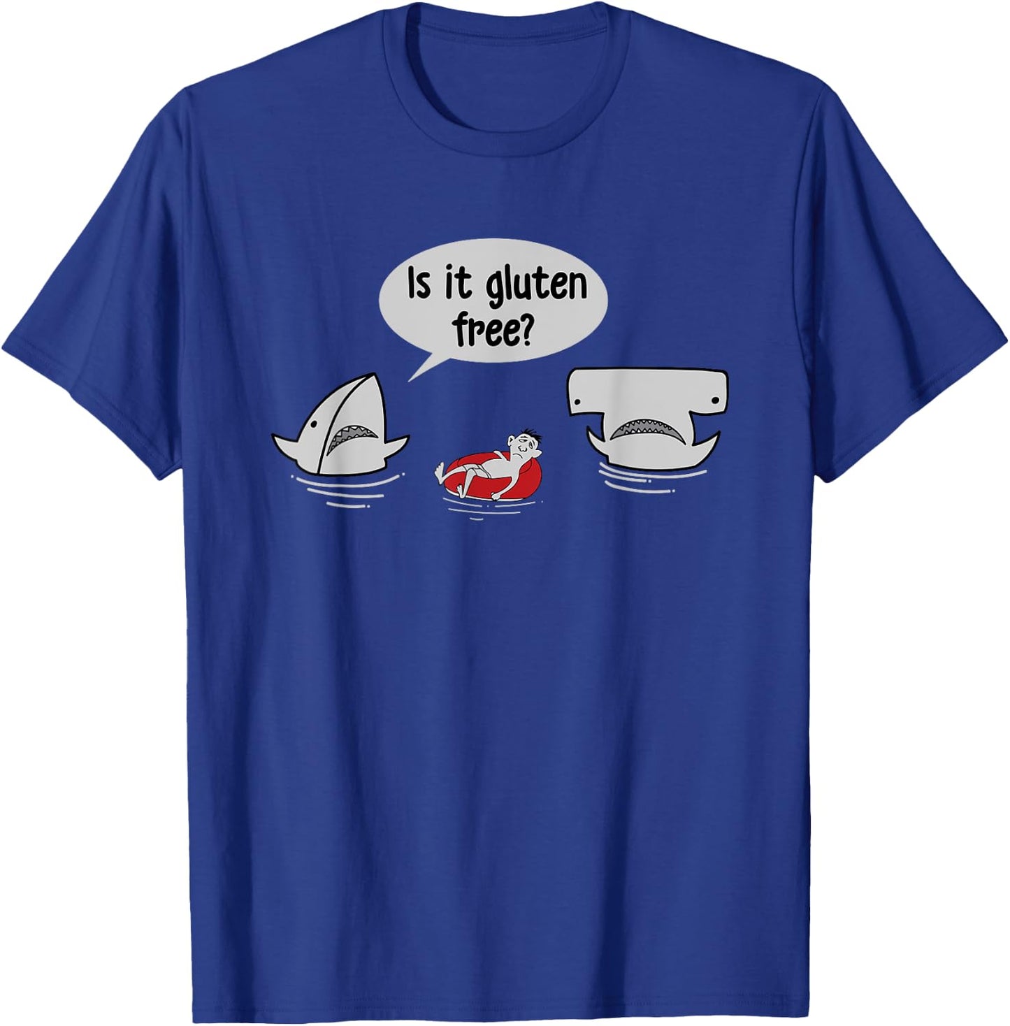 Is This Gluten Free Funny Shark Snack Marine Biologist T-Shirt - T-Shirt | Royal