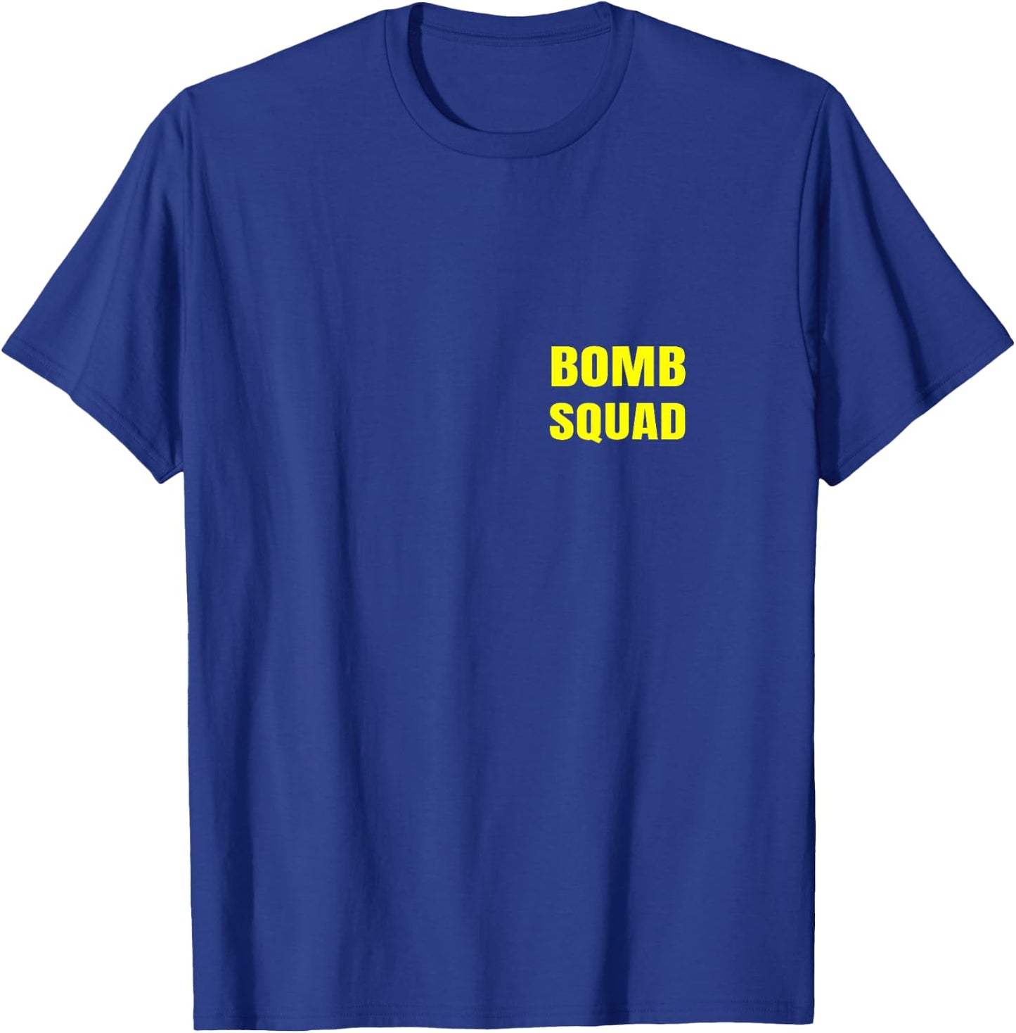 Bomb Squad Front And Back Dual Side Print Police Uniform T-Shirt - T-Shirt | Royal