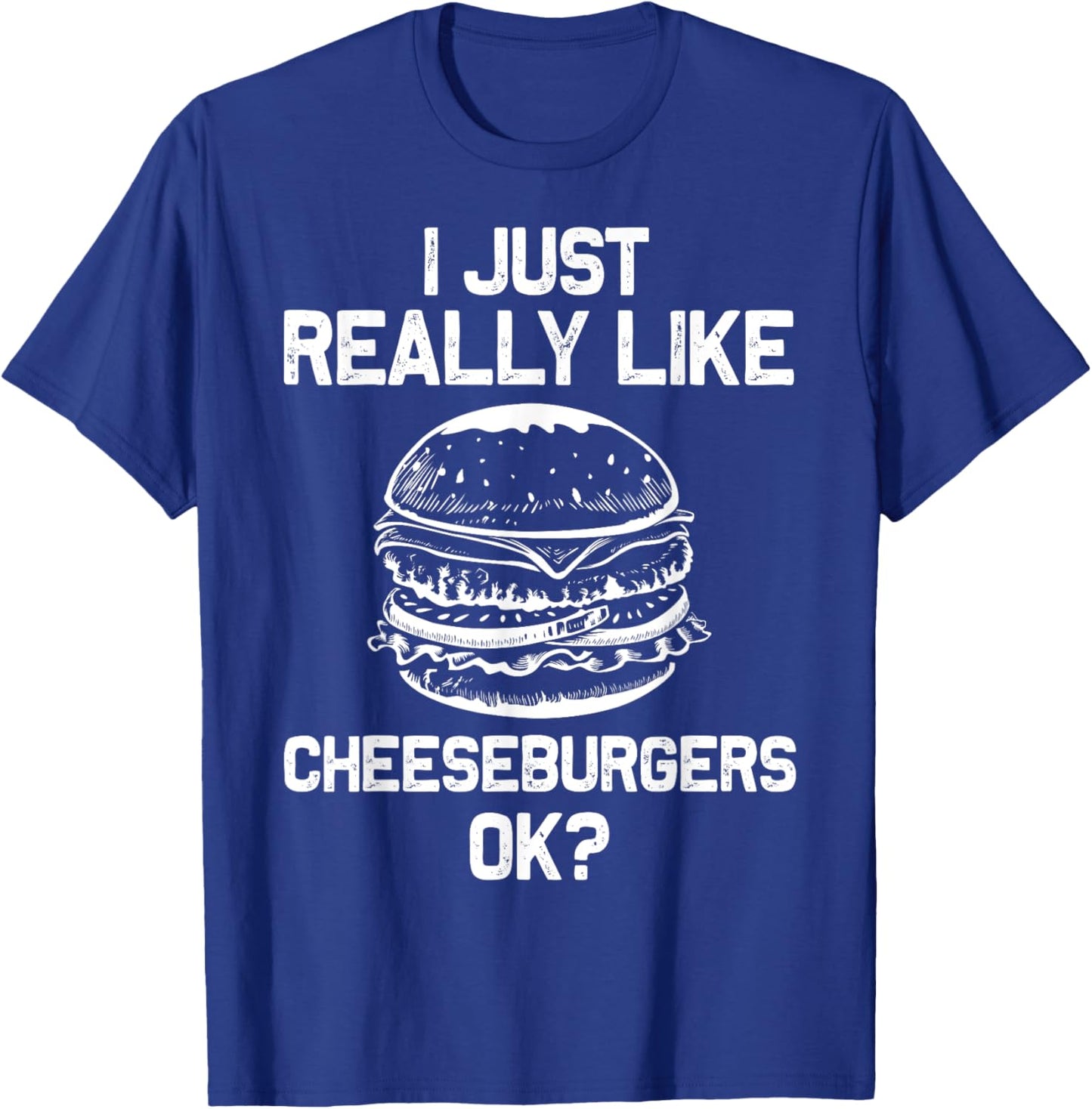 Cheeseburger Design Women Hamburger Burger Lover T-Shirt - T-Shirt | Royal
