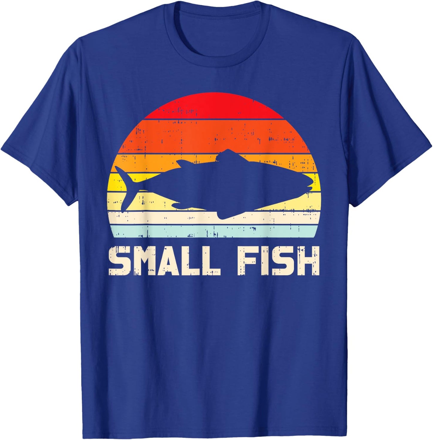 Small Fish Retro Bass Fishing Family Matching Son Boys Gift T-Shirt - T-Shirt | Royal