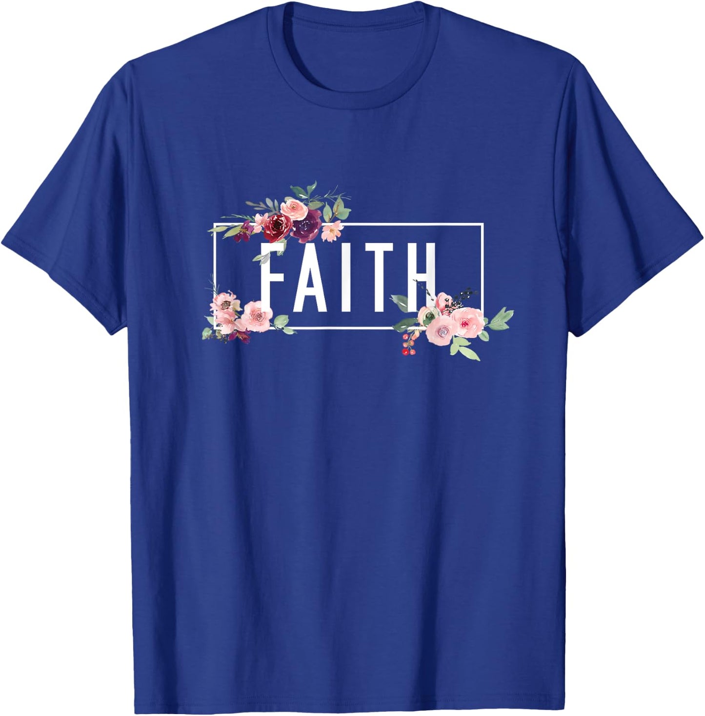 Modern Flora Flowers Bouquet Design. Spiritual Woman Faith T-Shirt - T-Shirt | Royal