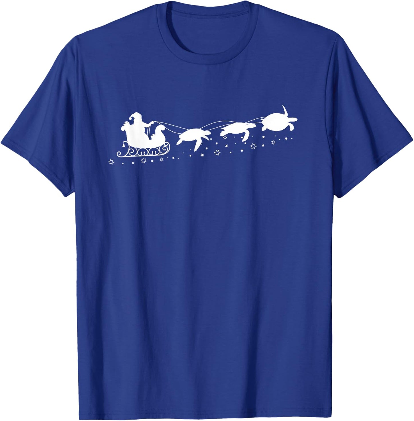 Santa Sleigh Sea Turtles Christmas Sea Turtle Lovers T-Shirt - T-Shirt | Royal