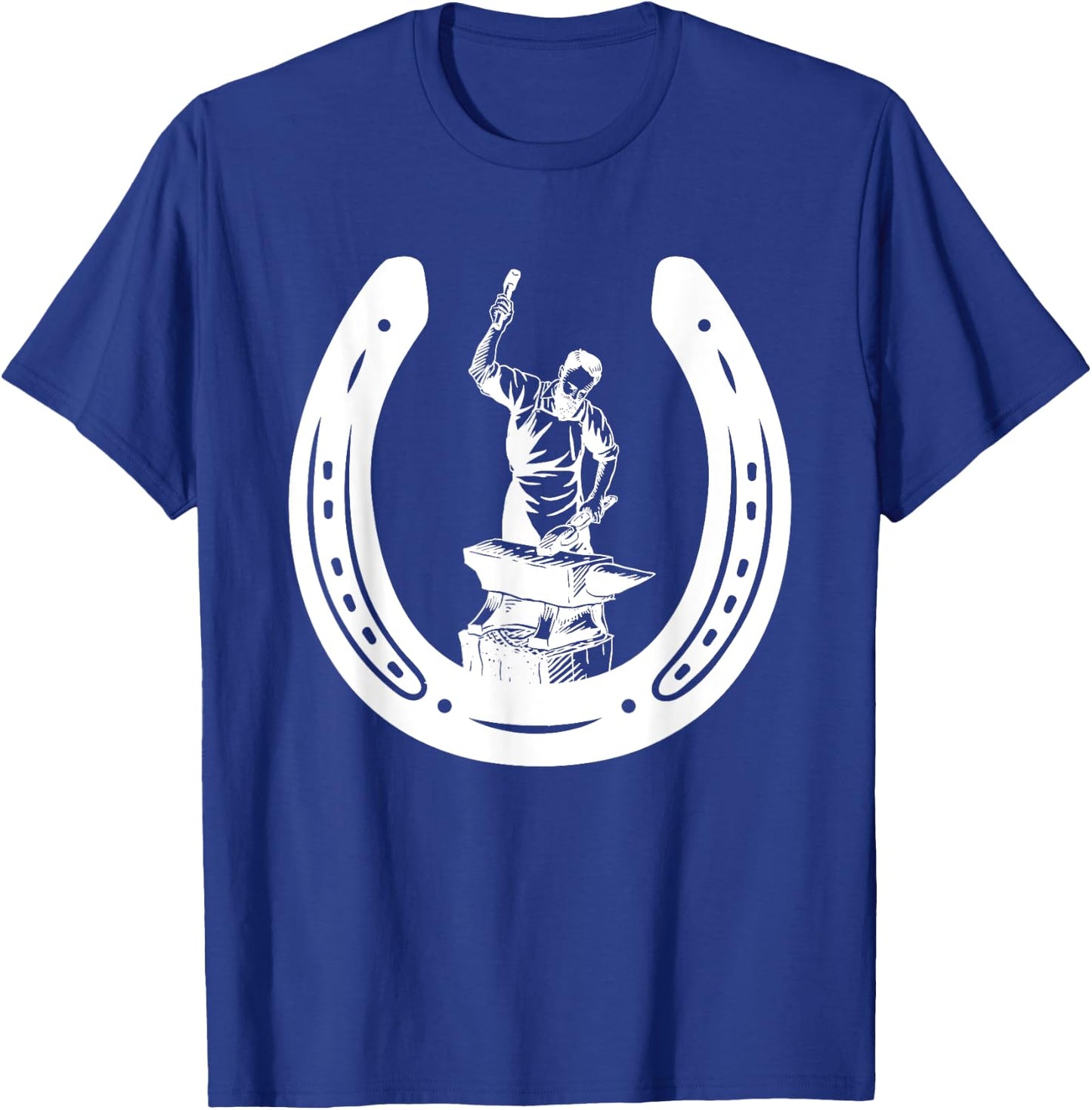 Farrier Horse Shoe Blacksmith Horse Lover Cowboy Cowgirl T-Shirt - T-Shirt | Royal