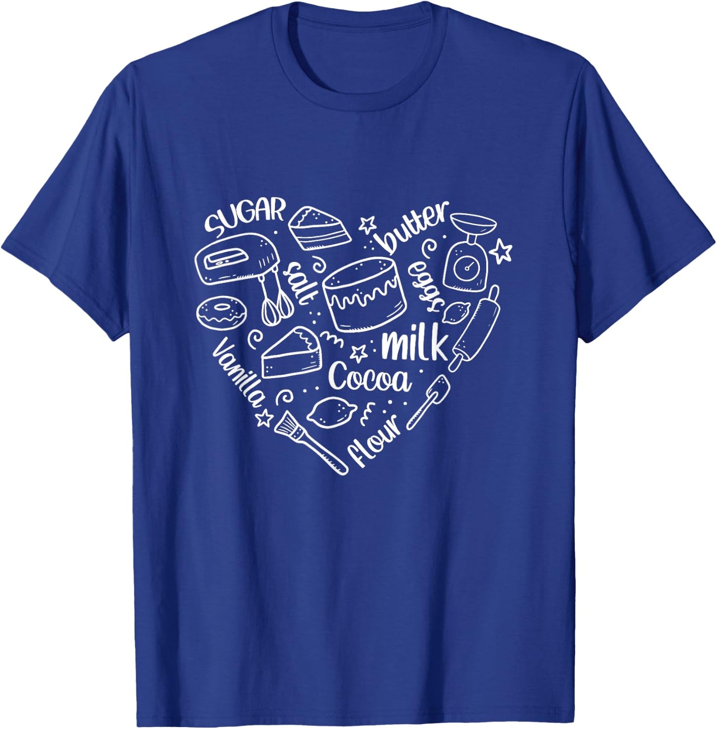 Bakery Heart Shape Baker Baking Lover Cooking Mom Life T-Shirt - T-Shirt | Royal