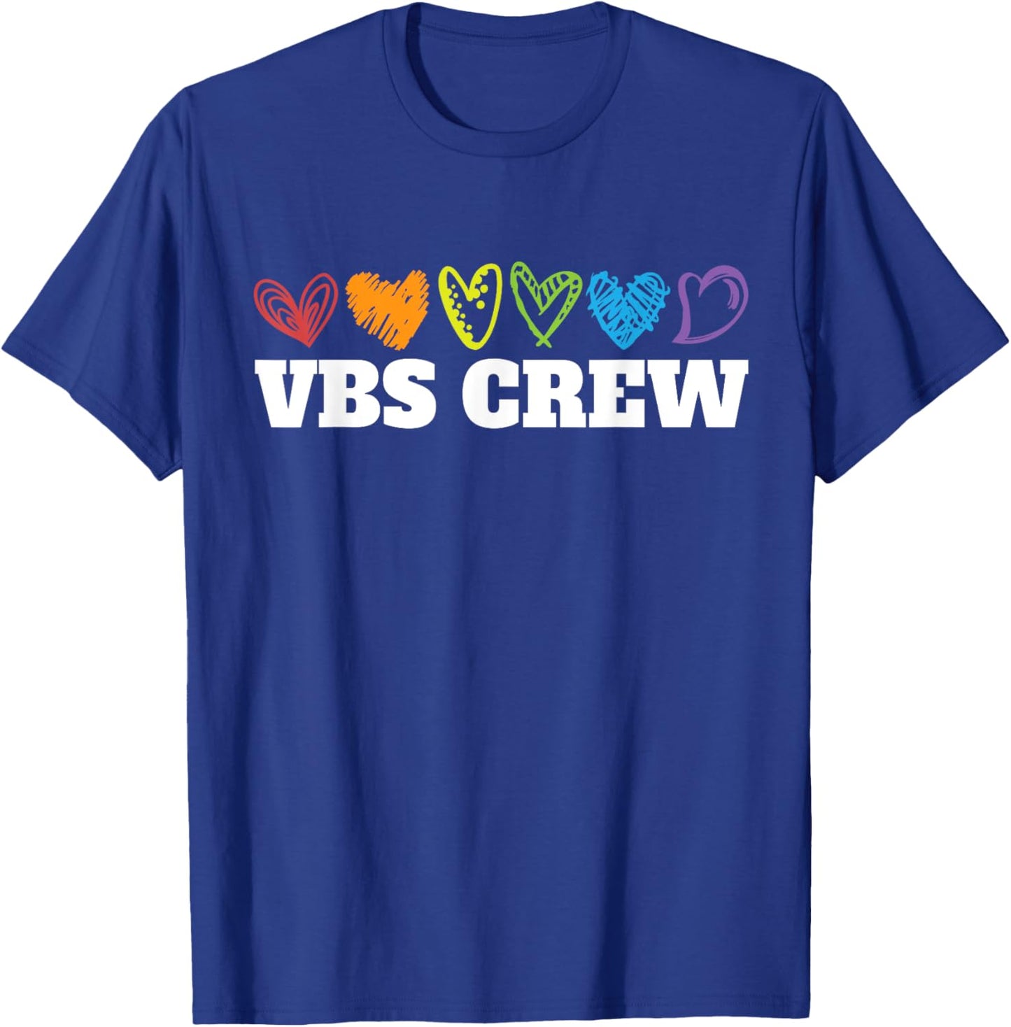 VBS Crew Hearts Vacation Bible School Squad Bible Study T-Shirt - T-Shirt | Royal