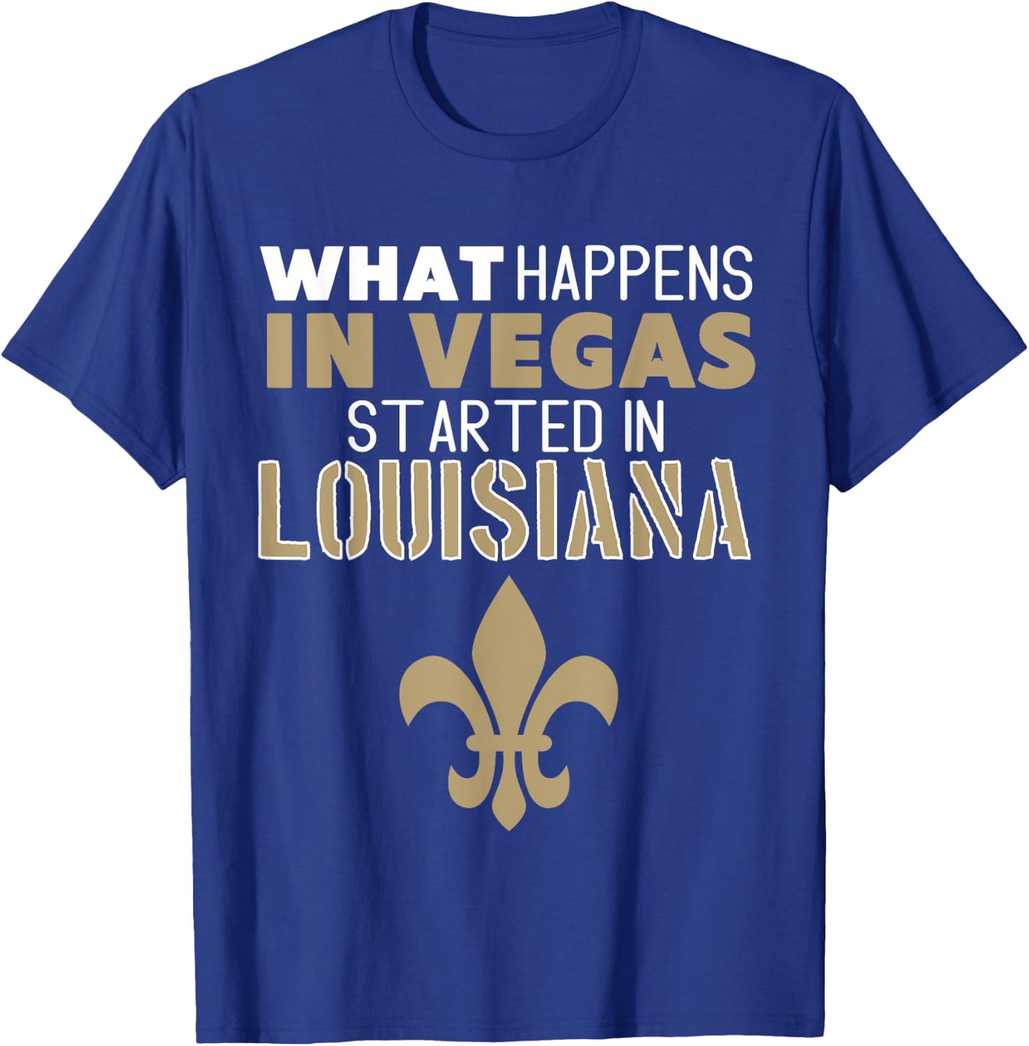 Louisiana Fan, Fleur De Lis, New Orleans, Black and Gold T-Shirt - T-Shirt | Royal