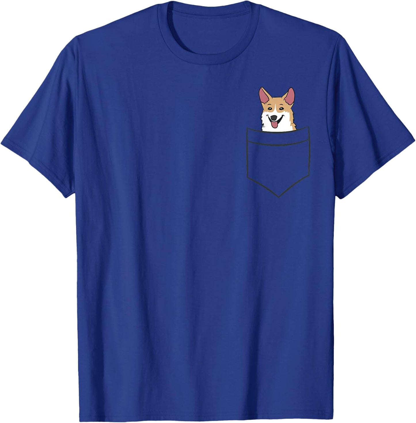 Corgi Dog In The Pocket Cute Dog Pocket Welsh Corgi T-Shirt - T-Shirt | Royal