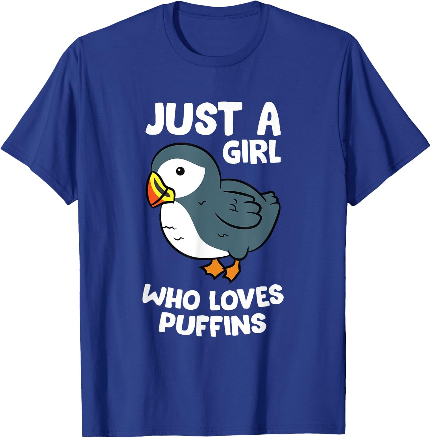 Just a Girl Who Loves Puffins Iceland Seabird Love Puffins T-Shirt - T-Shirt | Royal