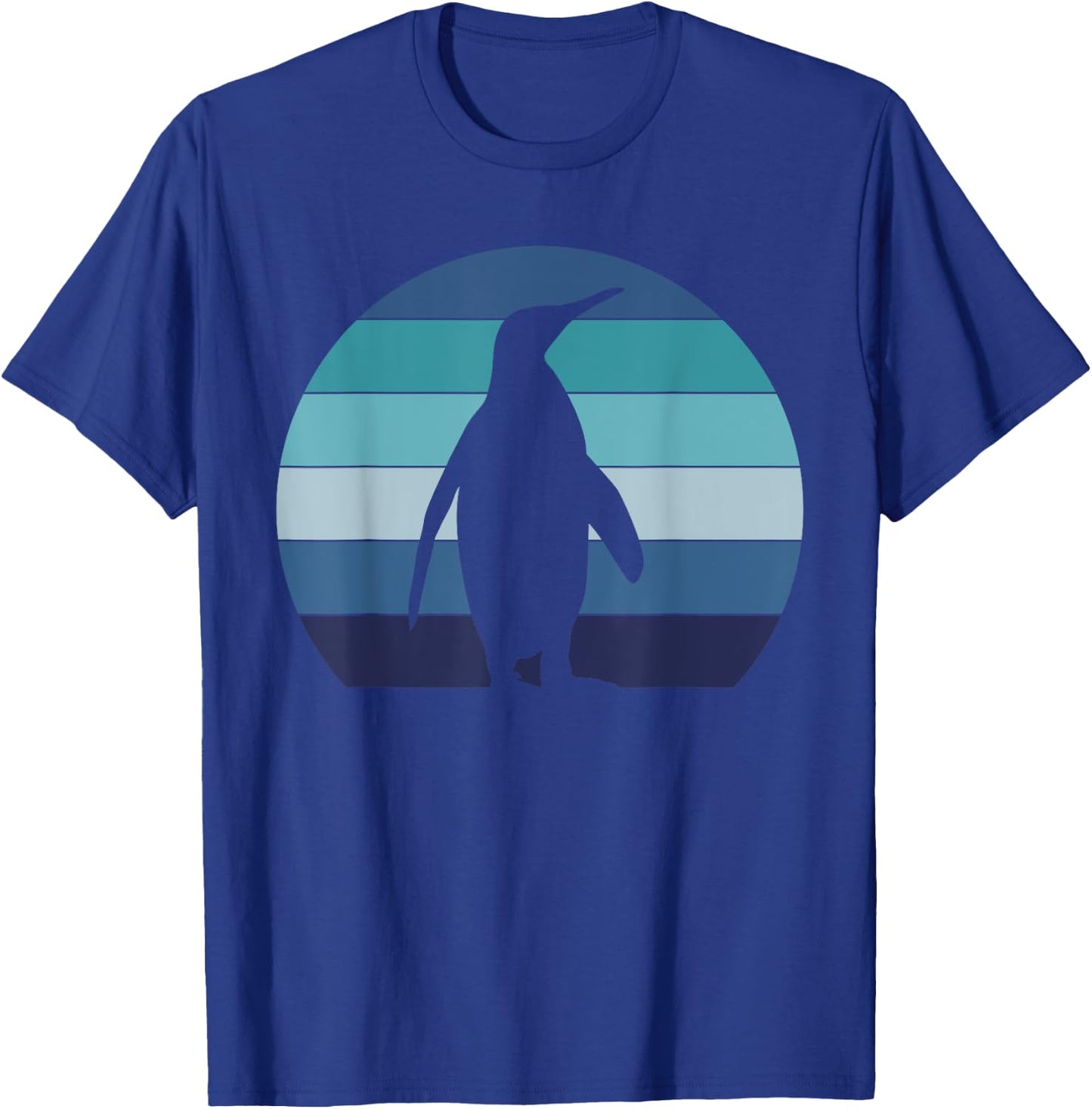 Antartica Animal Gift Retro Penguin T-Shirt - T-Shirt | Royal