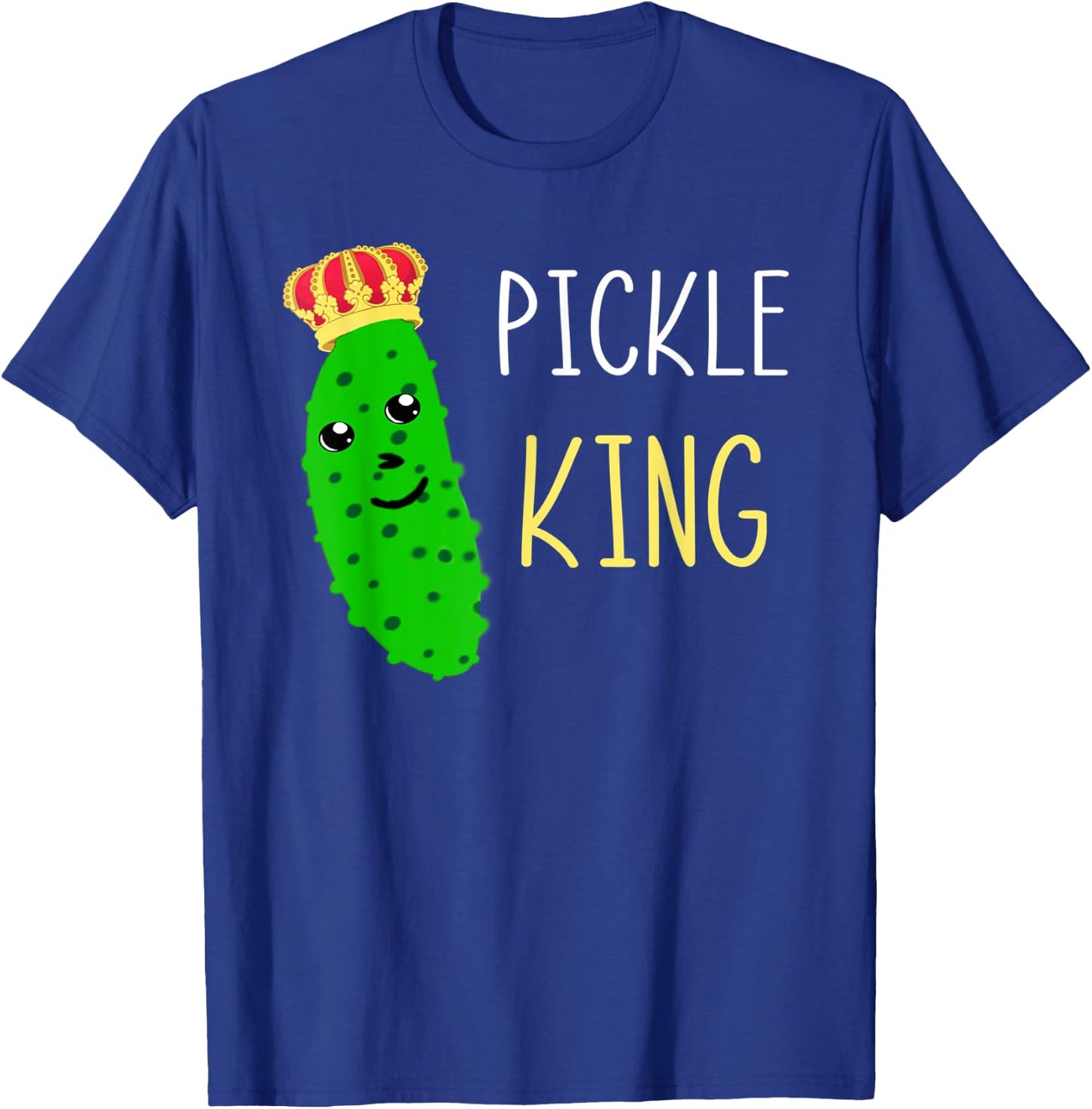 Pickle King Funny Pickled Cucumber Lover Gherkins Dill Food T-Shirt - T-Shirt | Royal