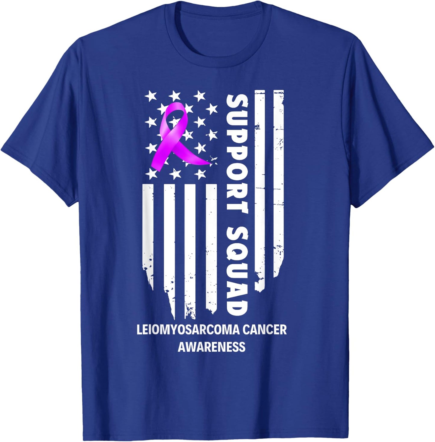 Leiomyosarcoma Cancer Awareness Support Team Squad T-Shirt - T-Shirt | Royal