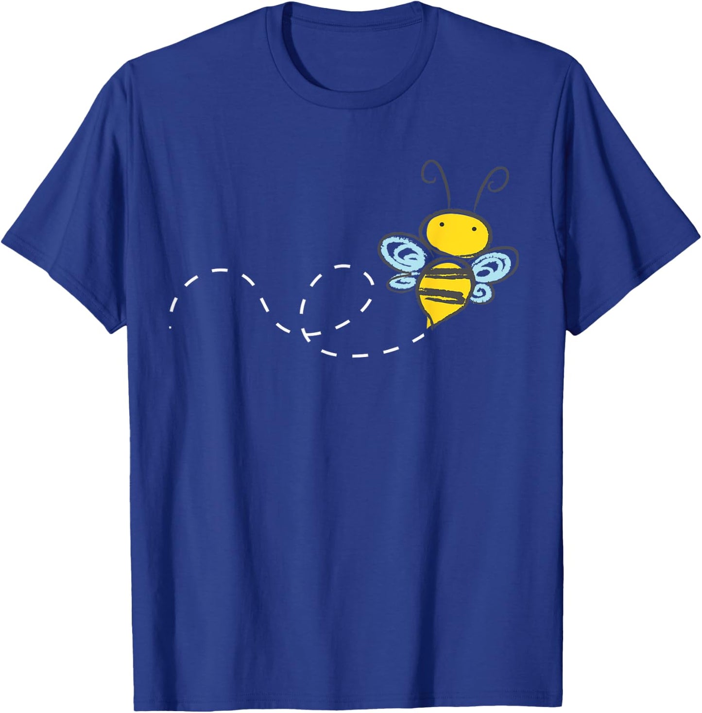 Bee Cartoon Bumble Honey Buzz Sketch Yellow T-Shirt - T-Shirt | Royal