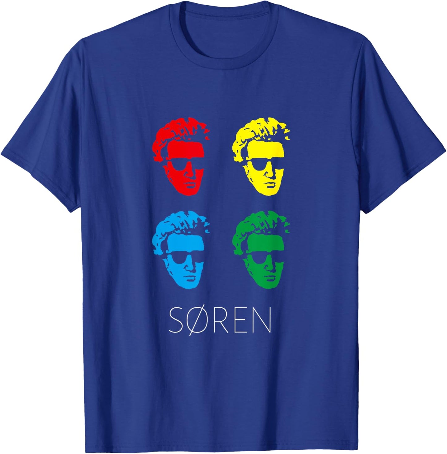 Soren Kierkegaard Pop Art Philosopher T-Shirt - T-Shirt | Royal
