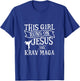 This Girl Runs On Jesus And Krav Maga Shirts T-Shirt - T-Shirt | Royal