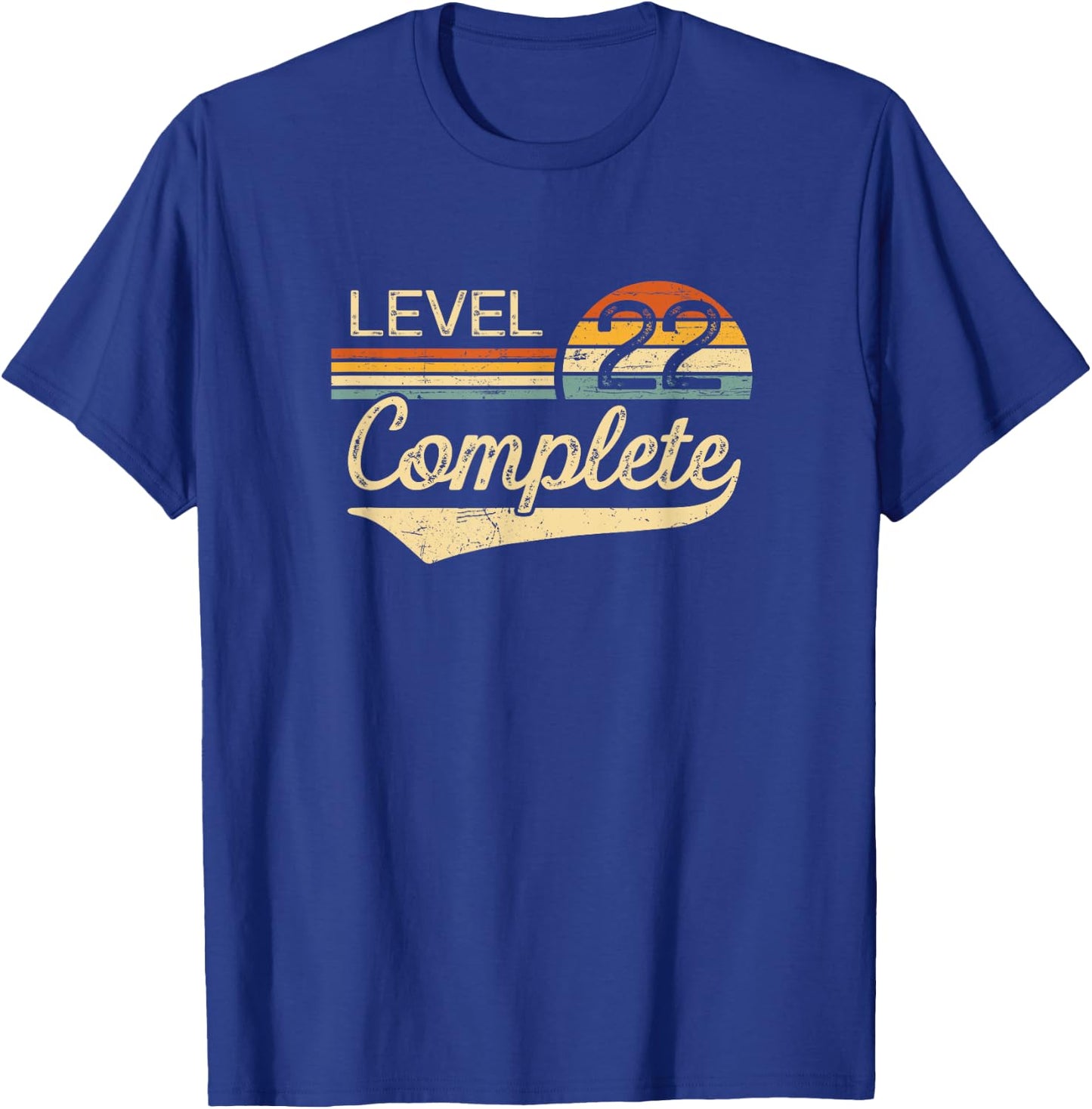 Level 22 Complete Vintage 22nd Wedding Anniversary T-Shirt - T-Shirt | Royal