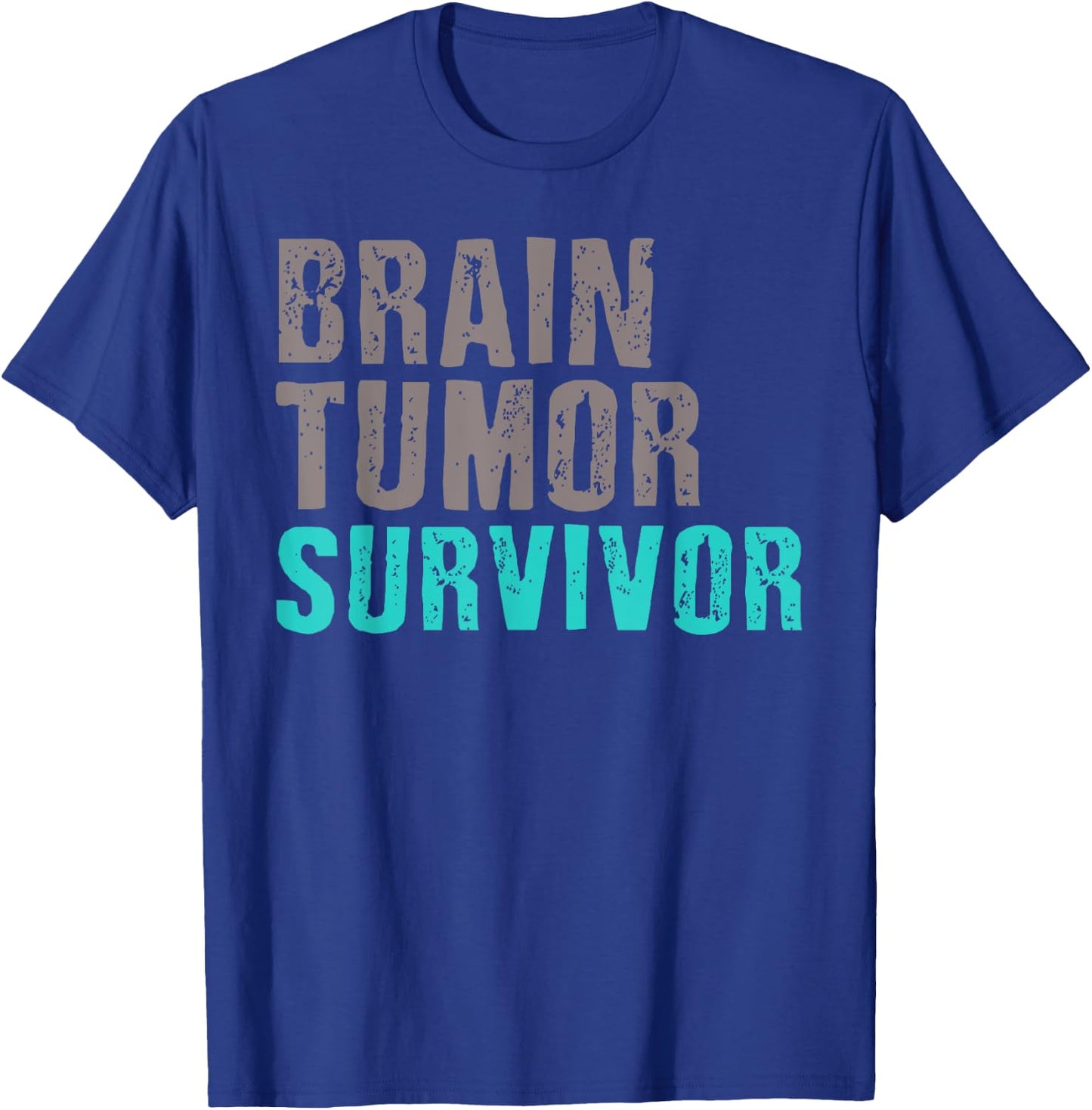 Brain Tumor Survivor T Shirts Cancer Awareness Surgery T-Shirt - T-Shirt | Royal