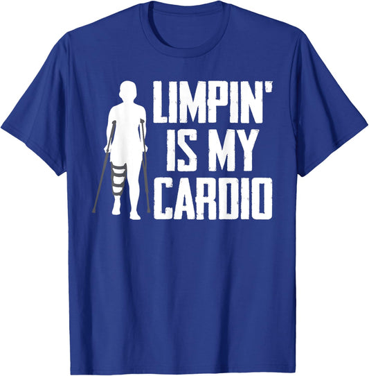 Broken Ankle Surgery Recovery Fractured Ankle Funny Cardio T-Shirt - T-Shirt | Royal