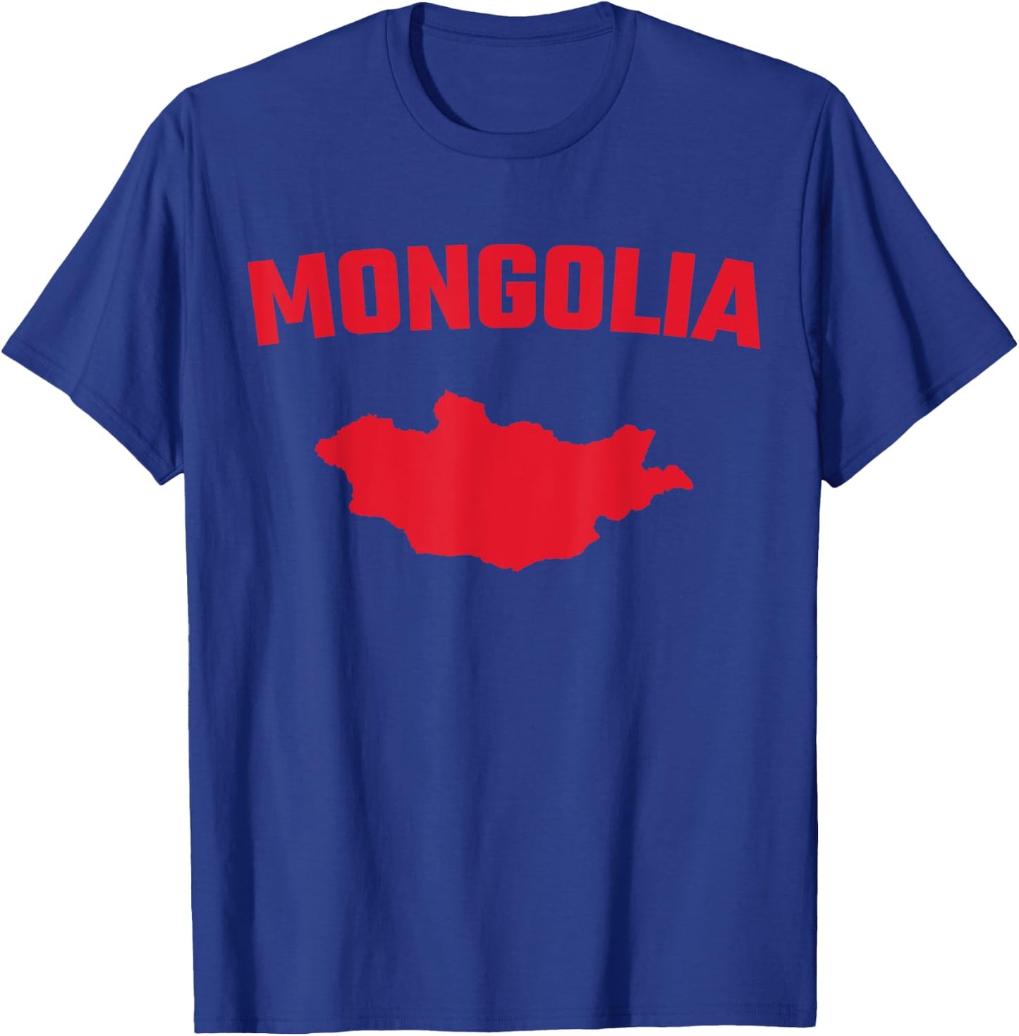 Isolated red silhouette of a map of Mongolia T-Shirt - T-Shirt | Royal
