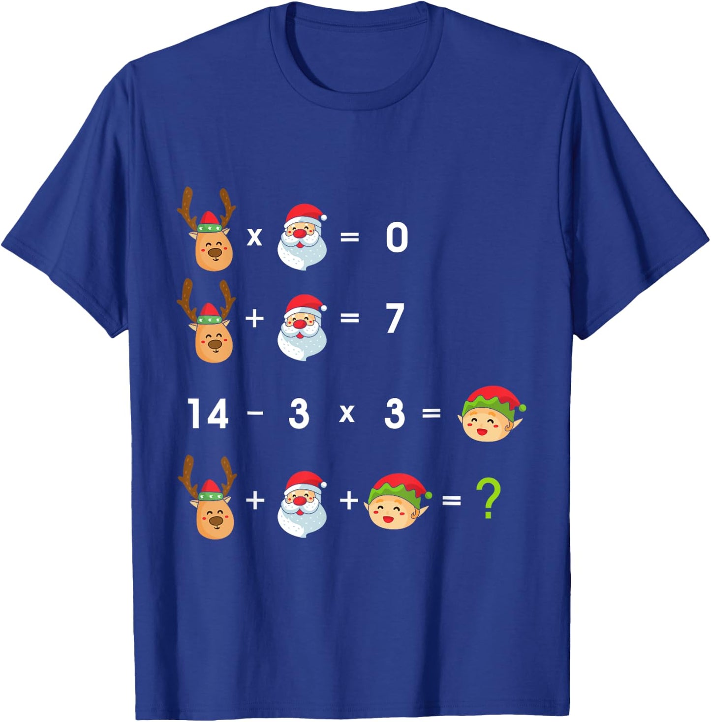Order of Operations Quiz Funny Math Teacher Christmas Gift T-Shirt - T-Shirt | Royal