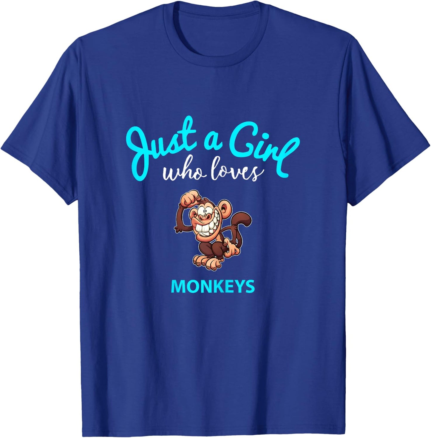 Monkey Shirt for Girls | Children's Monkey T-Shirt - T-Shirt | Royal