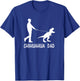 Chihuahua Dad Dinosaur Dog Owners Funny Father's Day T-Shirt - T-Shirt | Royal
