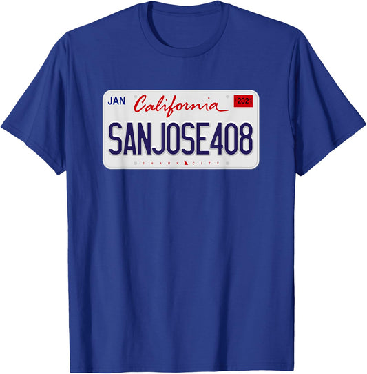 San Jose 408 Shirt, Shark City,Hella San Jose, Shark Tank SJ T-Shirt - T-Shirt | Royal