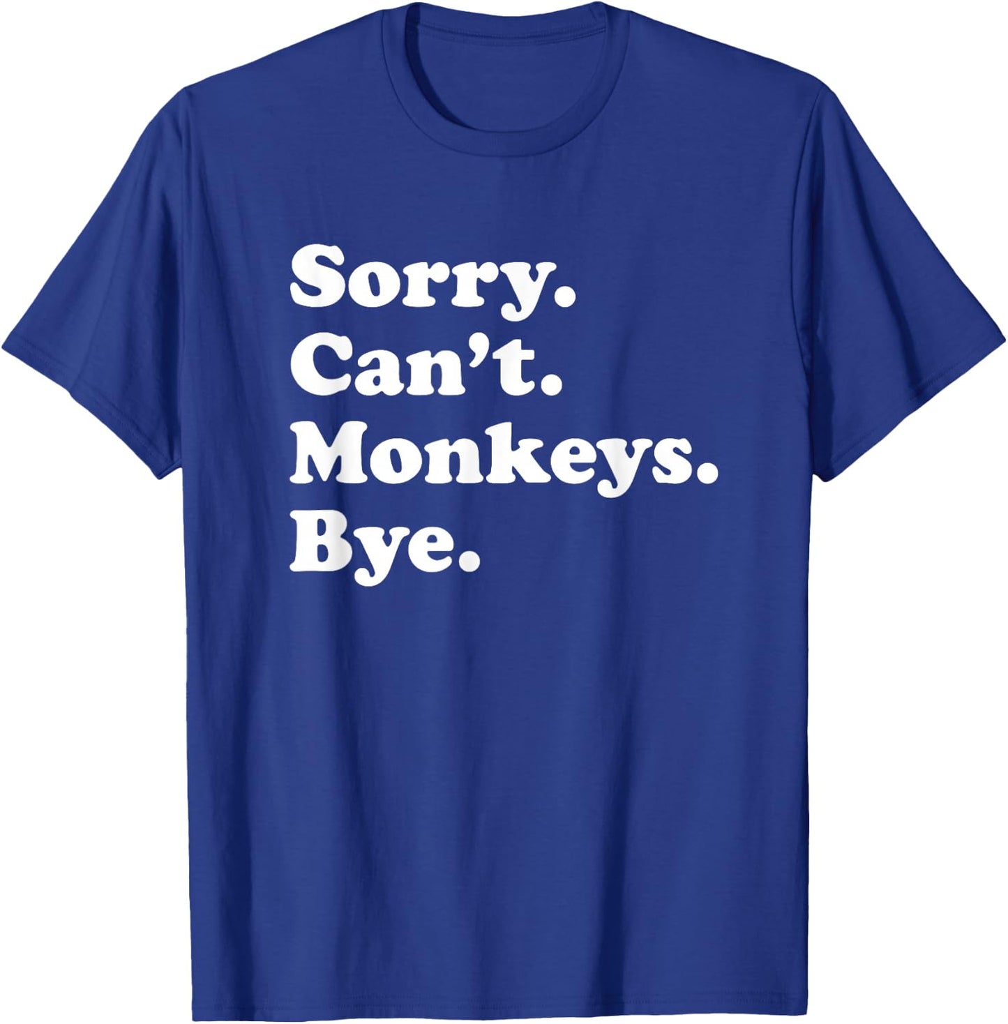 Funny Monkey Gift Women Boys or Girls T-Shirt - T-Shirt | Royal