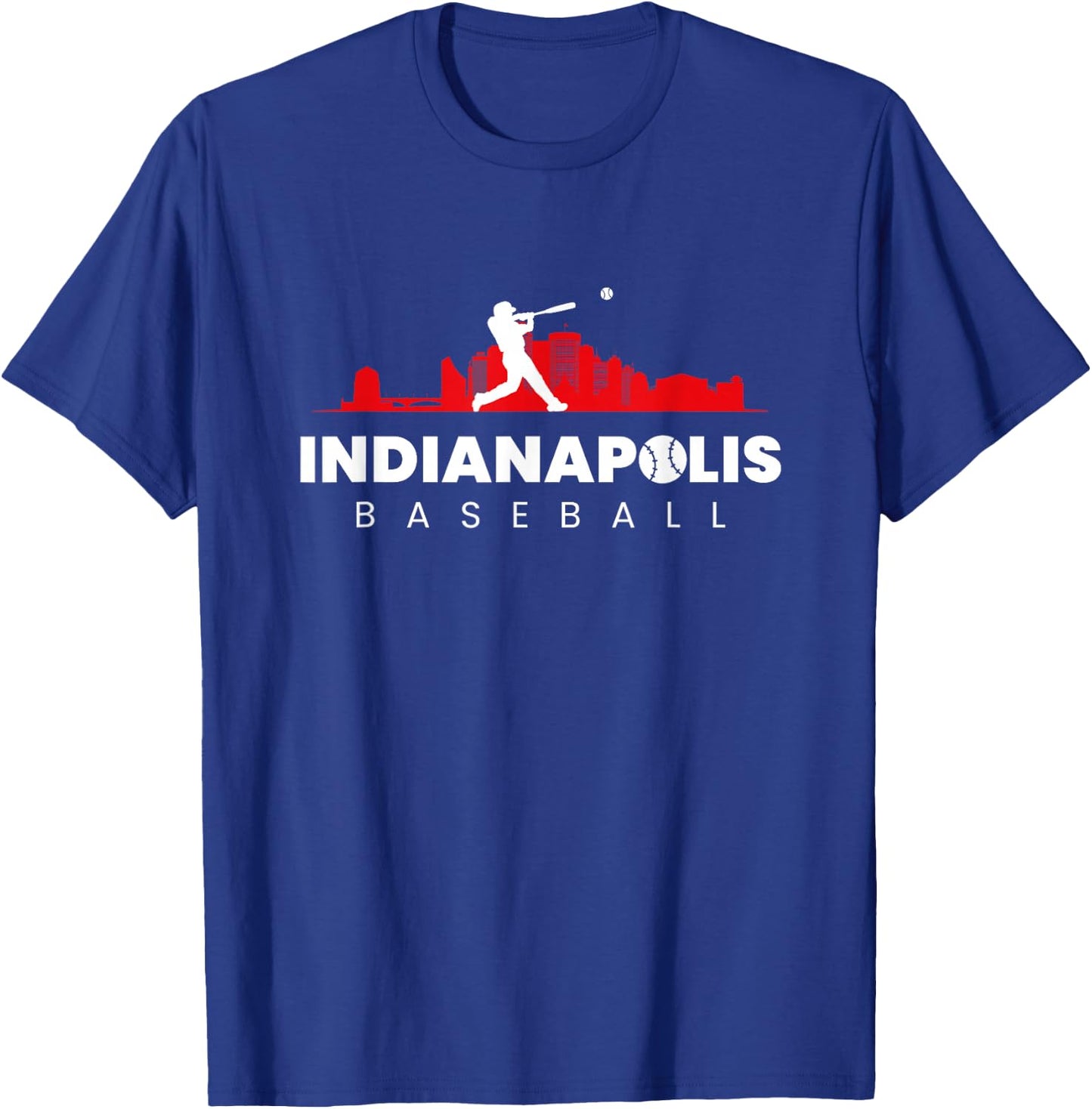 Indianapolis Baseball Vintage Minimal Retro Baseball Lover T-Shirt - T-Shirt | Royal