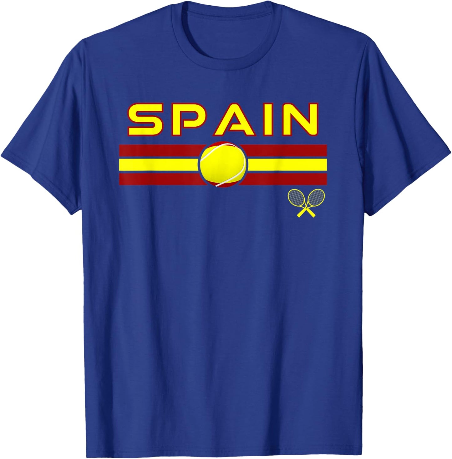Spain Tennis Player Spainiard Sports Spain National Flag T-Shirt - T-Shirt | Royal