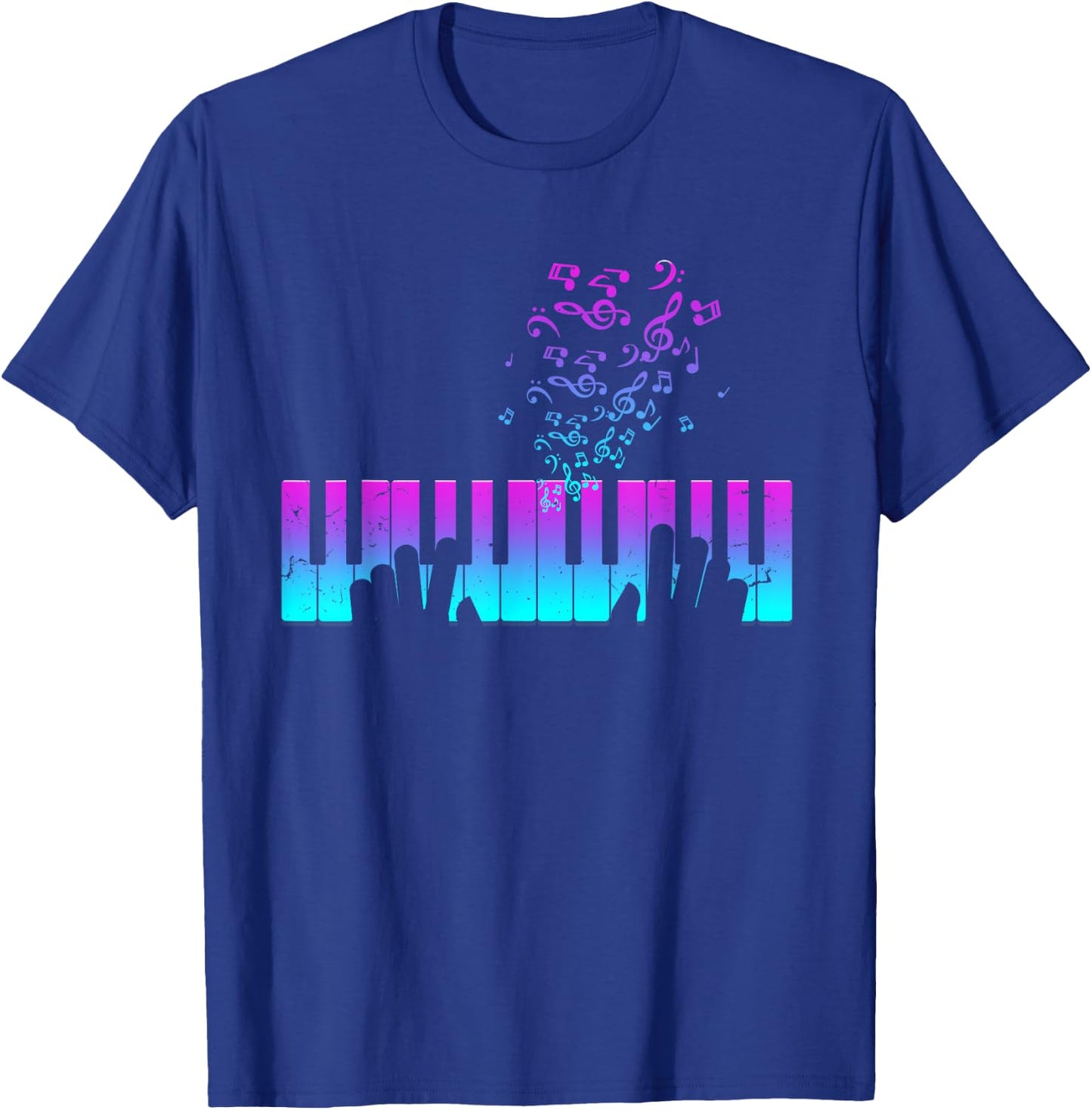 Piano player gift hands piano keyboard musician T-Shirt - T-Shirt | Royal