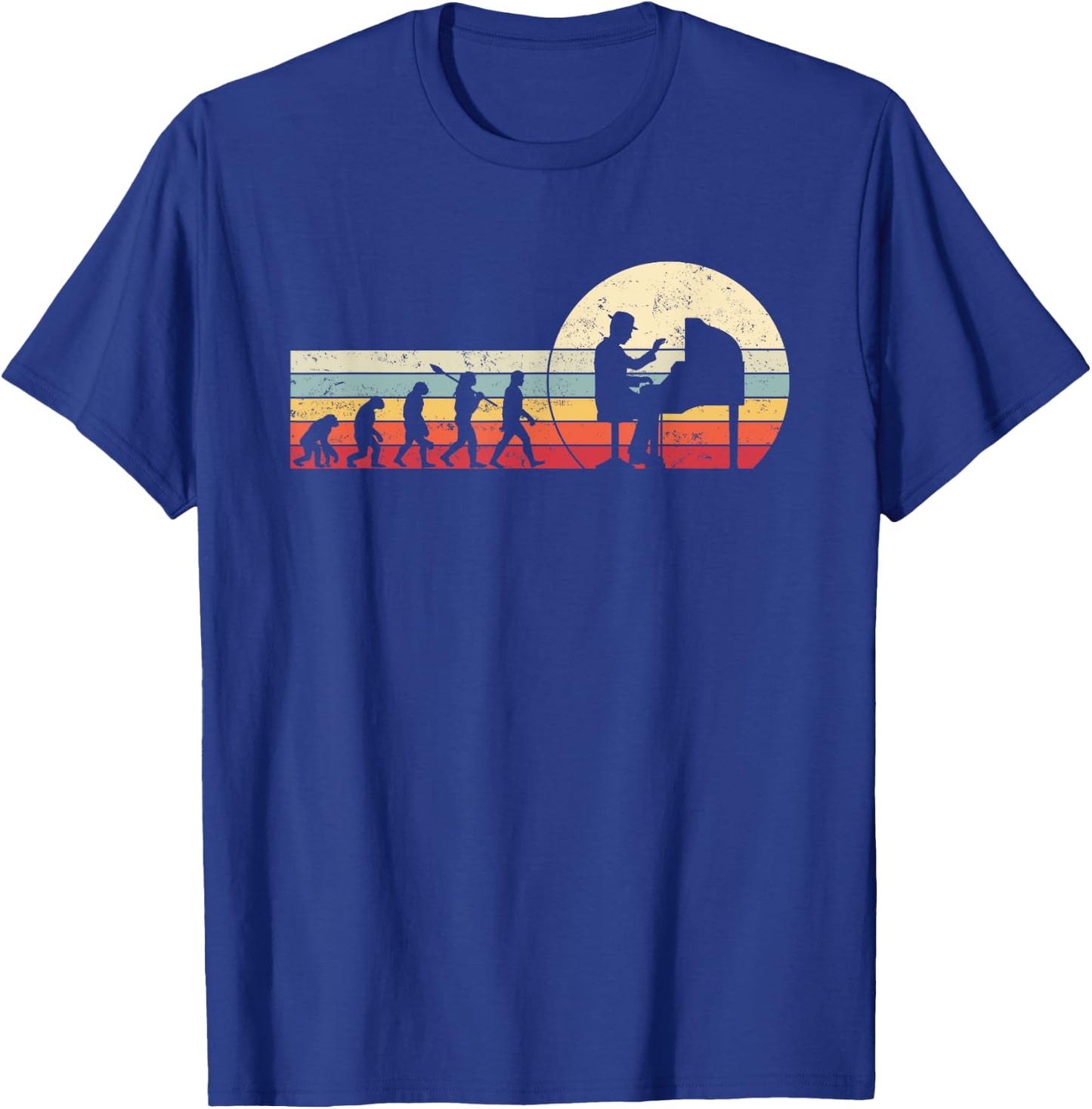 Vintage Retro Piano Evolution T-Shirt - T-Shirt | Royal