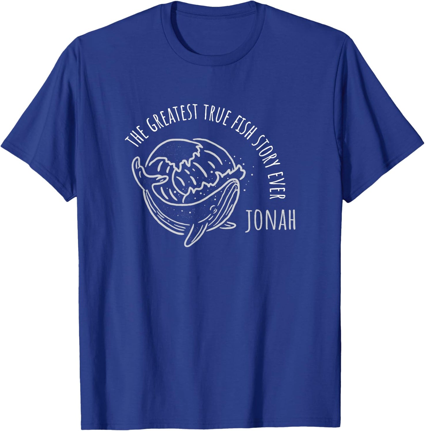 Fish Story Jonah and the whale theme T-Shirt - T-Shirt | Royal